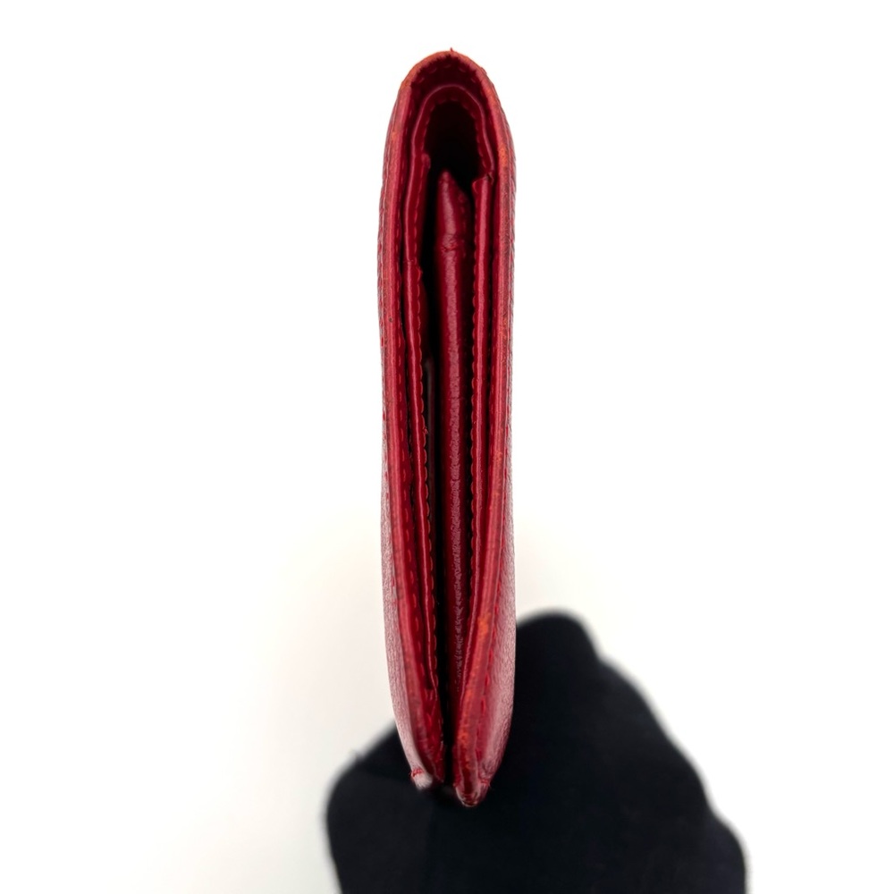Chanel Red Grained Leather Wallet - Picture 3 of 12